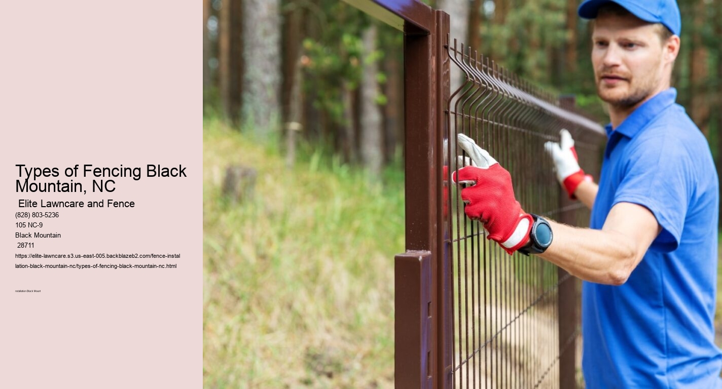 Types of Fencing Black Mountain, NC